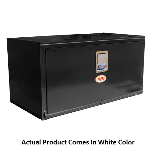 H301818W – RKI Tool Box, Underbody Single Lid Powder Coated White Steel 30 Inch Length x 18 Inch Width x 18 Inch Heig...